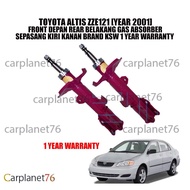 TOYOTA ALTIS ZZE121 [YEAR 2001] FRONT DEPAN REAR BELAKANG GAS ABSORBER SEPASANG KIRI KANAN BRAND KSW