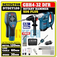BOSCH GBH4-32DFR + D-TECT120 / DTECT120 ROTARY HAMMER WITH SDS PLUS C/W DETECTOR