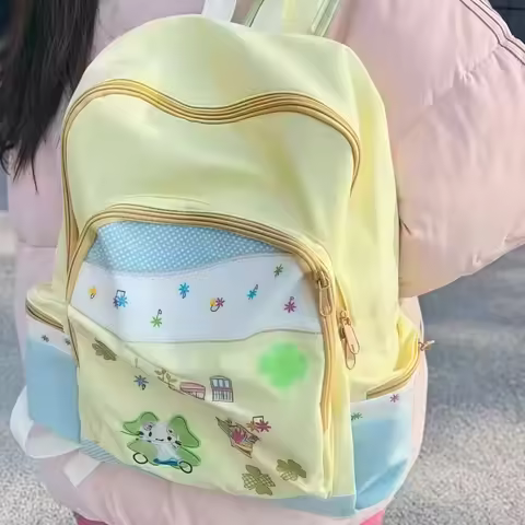 New Kawaii Masyumaro Fluffy Fuwa Nyanko Cat Backpack Bag Anime Cute Schoolbag Pencil Bag Case Childr