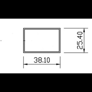 Besi- Hollow Aluminium 2X4