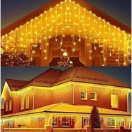 CURTAIN RAIN CHRISTMAS LIGHTS Waterproof LED String Lights Xmas Décor(Indoor/Outdoor Use) holio shop