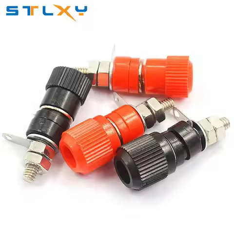 5PCS Terminal Blocks JS-910B 4mm Amplifier Terminal Connector Binding Post Banana Plug Jack Mount Bl