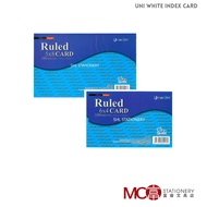 UNI White Index Card / Ruled Card 4''x6'' / 5''x8'' (100 Sheets/Pack)