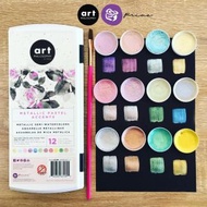 PRIMA - 輕攜水彩套裝 (12金屬粉色+畫筆) Metallic Pastel Accents