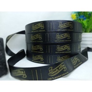 Black satin label,/ screen printing label,/ slip label,/ clothing label, brand label