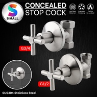MCPRO SHOWER CONCEALED STOP ANGLE VALVE CONTROL STOPCOCK - G1/2" (SS22X) / G3/4" (SS20X)