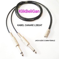 Kabel Canare L2B2AT Jack Aux 3.5mm Female To 2 Akai Mono 1 Meter
