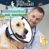 E-Collar Kucing Cone Collar for Pet Dogs Cats Wound Healing Protection Cover Kolar Kon Perlindungan 