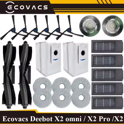 For Ecovacs Deebot X2 omni / X2 Pro / X2 Robot Vacuum Accessories Roller Main Side Brush Hepa Filter