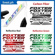 [LIVST] FOXTER Bike Carbon Fiber Vinyl Sticker Decal for Mountain Bike Stickers