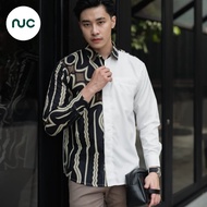 Kemeja Batik Pria NUC.ID Arya 04 (BW-Hitam)