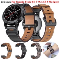 Genuine Leather Strap For Garmin TACTIX DELTA Descent Mk2 Mk1 MK3i approach S70 S62 S60 Epix Pro MAR