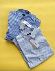 日本預訂 2色選 beams japan 直條 格仔假2件 長袖恤衫