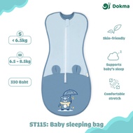 Dokma (3.5-8.5kg) Baby Sleeping Bag Bamboo Fiber Cloth ST115_GR(S <6.5kg-M: 6.5-8.5kg)