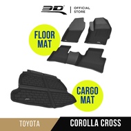 3D Mats TOYOTA พรมปูพื้นรถยนต์ COROLLA CROSS 2020-2025 รางวัลการออกแบบระดับโลก Maxpider พรมกันลื่น พรมกันนํ้า พรมรถยนต์