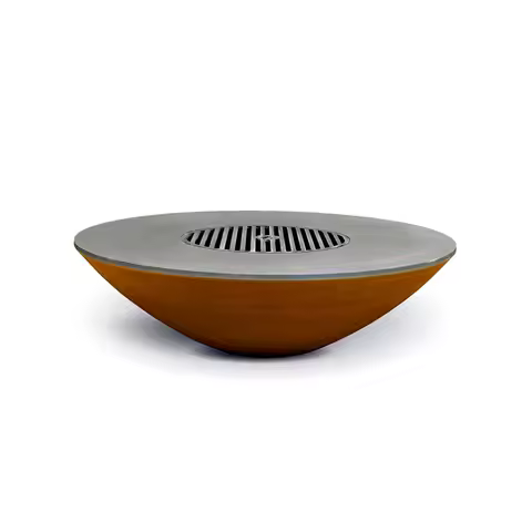 Eco Corten Korean Restaurant Table Top Bbq Grill , Smokeless Bbq Grill Charcoal , Korean Bbq Charcoa