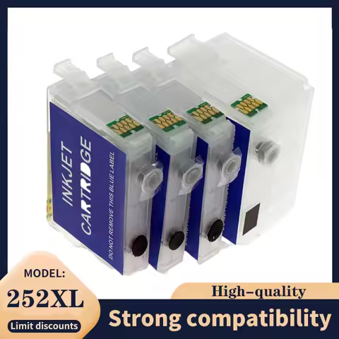 For Epson 252xl 252 Refillable Ink Cartridge With ARC Chip T2521 T252 T2521XL For Epson WF-3620 WF-3
