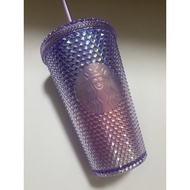 Starbucks pink purple blue studded cold cup tumbler