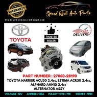 [ TOYOTA ALTERNATOR ] TOYOTA HARRIER ACU30 2.4cc, ESTIMA ACR30 2.4cc, ALPHARD ANH10 2.4cc ALTERNATOR