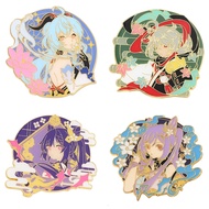 Account Genshin Impact Kaedehara Kazuha Enamel Pin Cartoon Ronin Warrior Cute Boy Brooch Game Fans Badge Jewelry