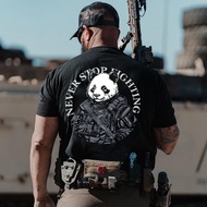 Tough Guy Club Panda Warrior QBZ95 Theme Printed New T-Shirt Outdoor Physical Training Military Styl