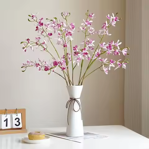 3 Fork Artificial Papilio Orchid Real Touch Handmade Simulation Phalaenopsis Realistic Artificial Or