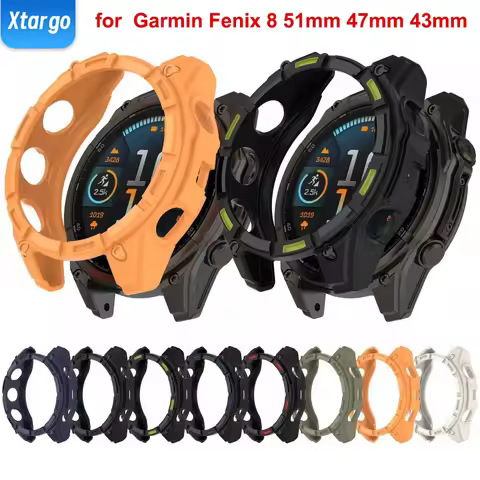 TPU Soft Case for Garmin Fenix 8 51mm 47mm 43mm Hollow Edge Protector Case Bumper Protective Cover f