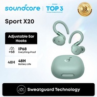 Soundcore Sport X20 by Anker, True-Wireless Workout Earbuds, Rotatable and Extendable Ear Hooks, Noi