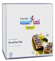 [USA]_Doctors Best Weight Loss Premium - High Protein Diet Breakfast Bar Banana Bread Low Sugar, Hig