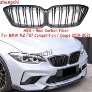 M2 F87 ABS Real Carbon Fiber Front Bumper Kidney Grilles For BMW M2 Competition Coupe M2C F87 Replac