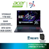 ACER PREDATOR HELIOS NEO 16S PHN16S-71-91TR 16" OLED GAMING LAPTOP ( CU9-275HX 32GD5 1TB / RTX5070 8
