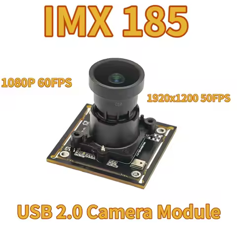IMX185 USB Camera Module 2MP 1080P 60FPS 1/1.9'' Starvis F1.0 Aperture M16 Lens 130° Wide Angle UVC 