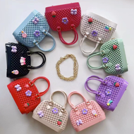 Anyam Manik Manik Premium Slingbag / Tas Selempang / Tas Pesta Cewek Korean Mini / Tas anak Vz6