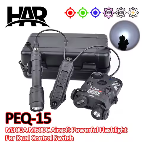 PEQ PEQ-15 Tactical Surefir M600C M300A Flashlight AR15 Airsoft Dual Control Switch Hunting Accsesor