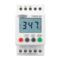 3 Phase Din Rail Adjustable Under Over Voltage Protector Voltage Monitoring Sequence Protection Rela