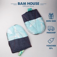 Set of 2 Bam House pot lifters with high quality thick fabric MNO01