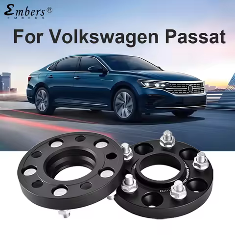 Embers For Volkswagen Passat PCD 5x112 CB 57.1 M14x1.5 Forged Aluminum Black Wheel Spacers Hub Adapt
