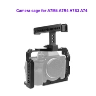 Camera Cage Stabilizer Rig Cool Frame NATO Rail Handle Grip Cold Shoe ARRI Mount for Sony A7M4 A74 A