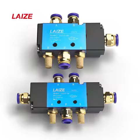 4A110 4A210 4A310 4A410 4A120 4A220 4A320 4A420 LAIZE Pneumatic Air Control Valve 5/2 & 5/3 Way Sing