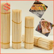 100pcs BBQ Sticks Disposable Barbecue Wood Sticks Barbecue Party Decorate Flower Pole Bamboo Sticks