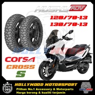 2026} HUSKY150 TAYAR DEPAN 120/70-13 BELAKANG 130/70-13 CORSA CROSS S MEDIUM COMPOUND
