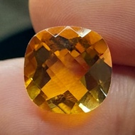 Golden Citrinenatural Dim: 12 x 12 x 8mm 6.9Ct Yellow Gold Amethyst Cushion Cutting Code A482