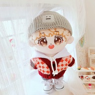 niannyyhouse Sweater Suit 4-Piece Set Dress Up Hat Jeans Hoodie 7.8in（20cm） Plush Doll Clothes Acces