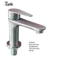 Zyta ZT62205 Basin Cold Tap Stainless Steel304 Matt 130*125mm[H]