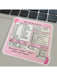 1張筆記本電腦快捷鍵貼紙,適用於macbook,鍵盤貼紙
