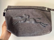 ❣️Longchamp 灰色布手拿包 Clutch