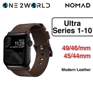 NOMAD Modern Band for Apl Watch Ultra/Ultra 2/Series 10 1-9/SE 49mm/46mm/45mm/44mm By Nomad Leather