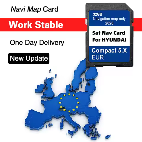 GEN5 32GB SD Card for Hyundai i10 i20 i30 i40 Kona Santa Tucson Vehicle Navigation SD Card 2026 Map 