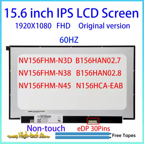 15.6 Inch Laptop LCD Screen NV156FHM-N3D NV156FHM-N38 NV156FHM-N45 B156HAN02.7 02.8 N156HCA-EAB Matr