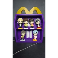 BTS TinyTAN (Tiny Tan) Figurine Display Stand Display Box MCD Mcdonald's Happy meal set 7-Slot Colle
